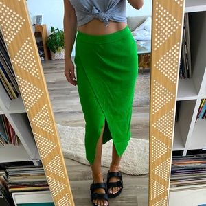 Scoop NYC woven midi skirt